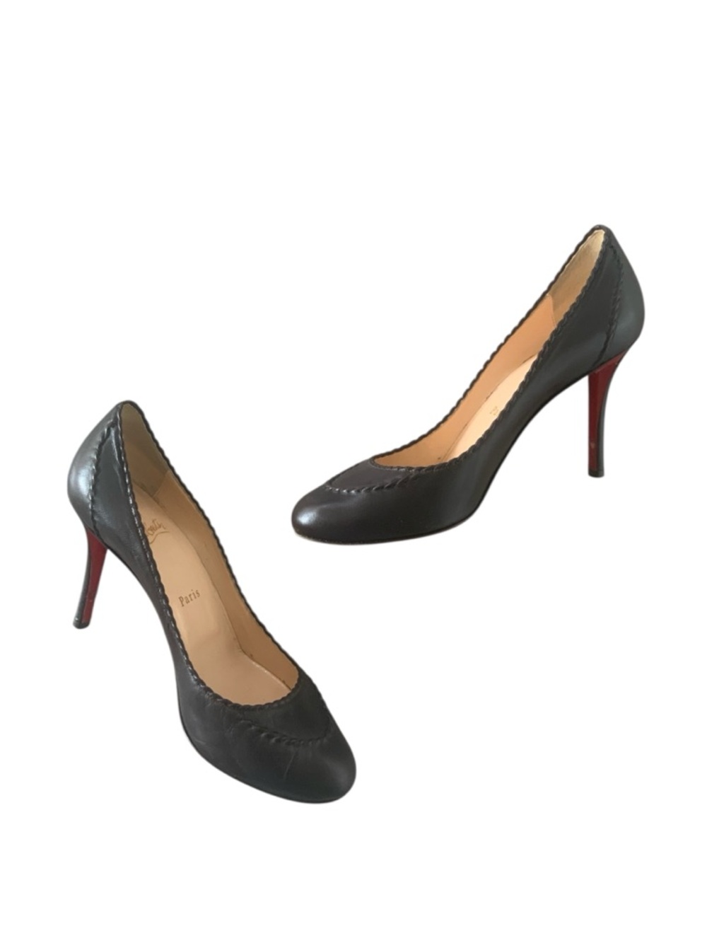 Christian Louboutin Marpelissimo Leather Pump Heels Size 37.5 - Picture 2 of 5